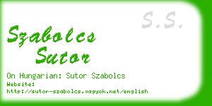 szabolcs sutor business card